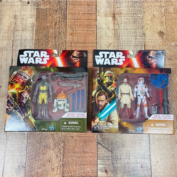 Star Wars NEW Rebels Obi Wan Figures Bundle Chopper Clone Commander Toys - Picture 1 of 7